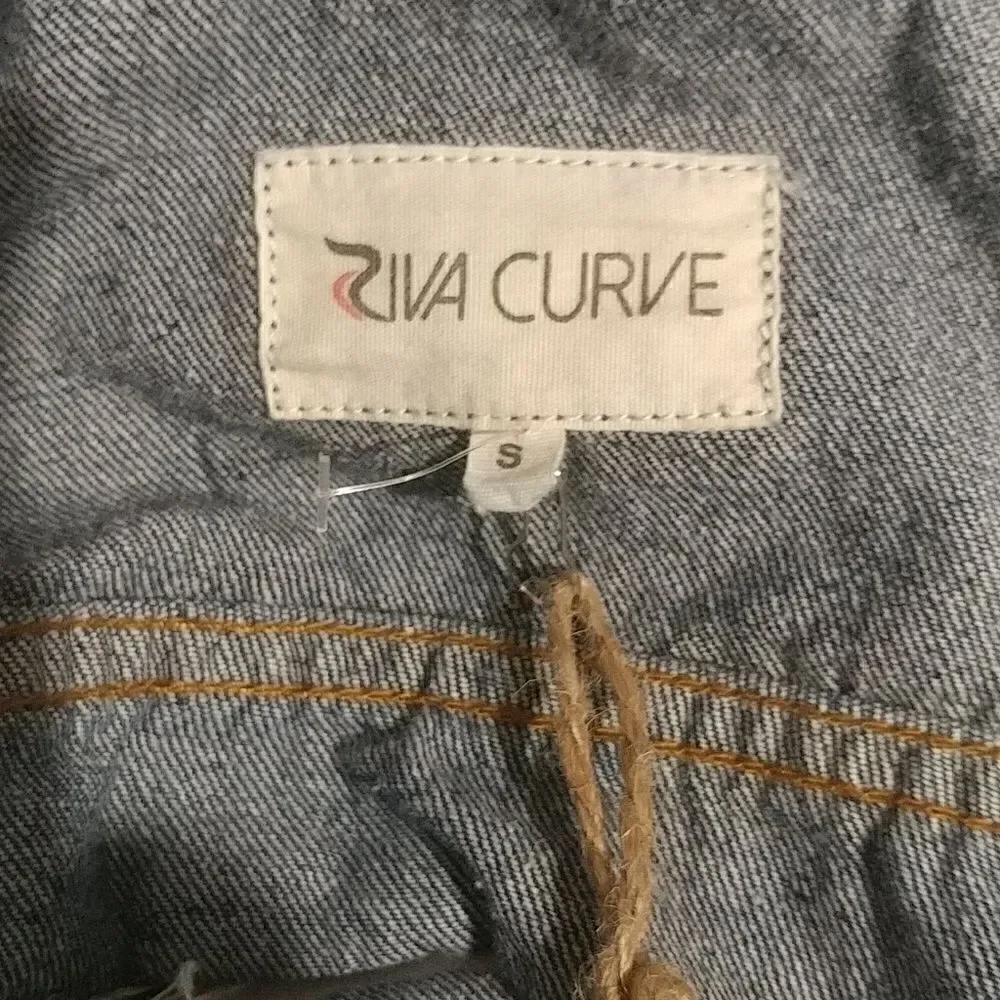 Riva Curve Ripped Denim Jacket